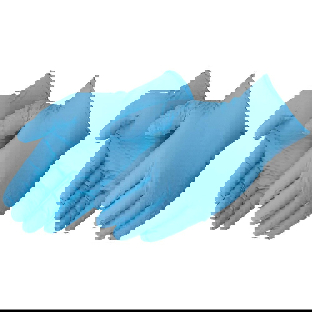 Disposable Gloves: 6 mil Thick, Nitrile, Powdered, Industrial Grade